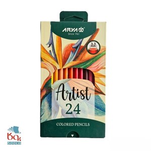 ☆❤️مدادرنگی حرفه ای 24 رنگ طرح 1 کد 3602 آرتیست آریا