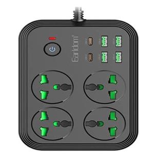 چند راهی برق هوشمند 3000 وات ارلدام مدل ES-SC25 با کابل 2 متریشارژر USB و Type-C