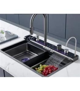 سینک ظرفشویی پیانویی آبشاری 7 کلید فول آپشن برند هاشینگ