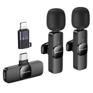 میکروفون یقه ای برند بروفون مدل BFK15 TYPE-C/Lightning مشکی