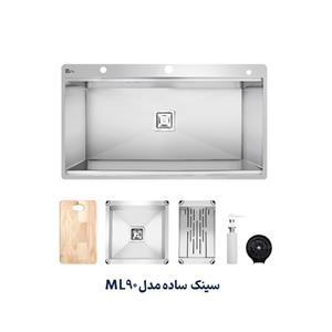 سینک ظرفشویی استیل توکار یک لگنه مدل ML90