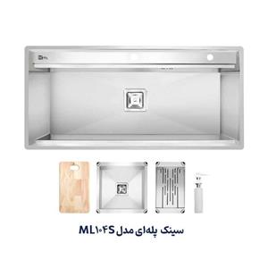سینک ظرفشویی استیل توکار یک لگنه متا مدل ML104S