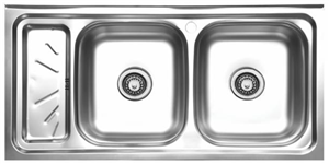 سینک نیمه فانتزی روکار کد SA12 سایز 50×100 عمق 17