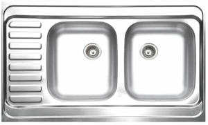 سینک معمولی روکار کد SA27 سایز 60×100 عمق 13/5