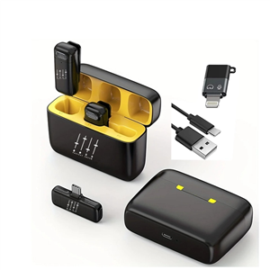 میکروفون یقه ای بیسیم برند boss مدل j15 دو میکروفون (دو کاربر)  (مناسب تولید محتوا ، بلاگری ، مصاحبه ،فیلمبرداری ...)