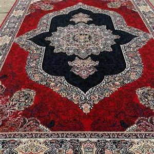 فرش لاکی ماشینی 9 متری کارینا 400شانه تراکم 700 فرش پرز بلند فرش نرم و ضخیم 