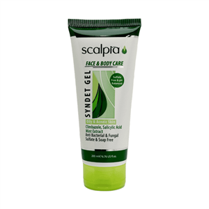 ژل شوینده غیر صابونی صورت و بدن پوست چرب و جوش دار آکنه ایی اسکالپیا 200 میلی لیتر