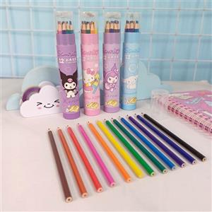 مداد رنگی 12 رنگ استوانه ای سانریو