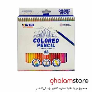 مداد رنگی 48 رنگ مقوایی حرفه ای وینتر