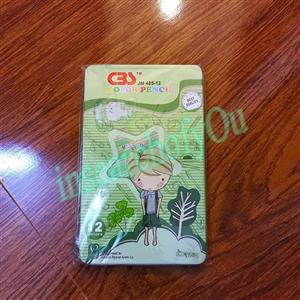مداد رنگی سی بی اس 12 رنگ جعبه فلزی cbs