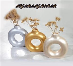 گلدان سنگی طرح دونات 10 سانتی 