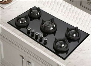 اجاق گاز صفحه شیشه ای نگین الماس کد GA07 ابعاد 52×89