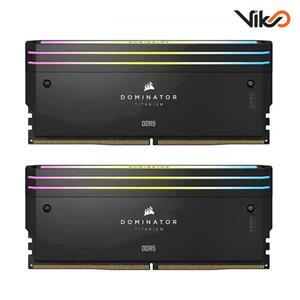 رم کامپیوتر DDR5 دو کاناله 7600 مگاهرتز CL36 کورسیر مدل DOMINATOR TITANIUM RGB ظرفیت 32 گیگابایت