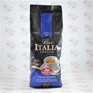 دانه قهوه SAQUELLA مدل Bar ITALIA GRAN GUSTO (500 gr) 