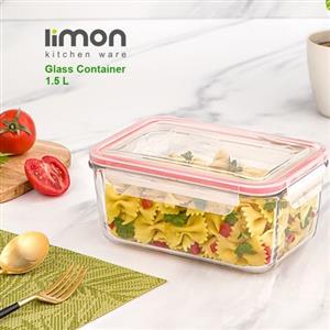 ظرف شیشه ای مستطیل 1.5 لیمون