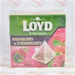 دمنوش گیاهی لوید LOYD مدل Strawberry & Raspberry