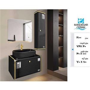 فول ست کابینت و روشویی به همراه آینه و باکس ماندگار سرام مدل 2100 سفید