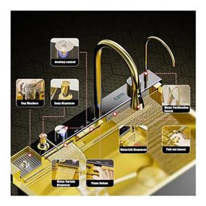 سینک 7 کلید پیانویی طلایی گرید A