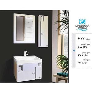 فول ست کابینت و روشویی به همراه آینه و باکس ماندگار سرام مدل 2077