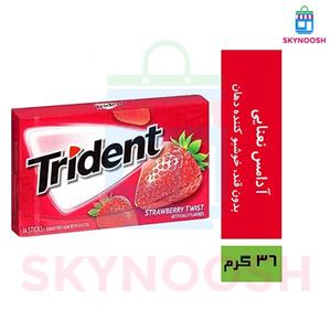 آدامس بدون شکر توت فرنگی و لیمو تریدنت بسته 14 عددی