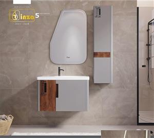 ست کامل کابینت و روشویی به همراه آینه و باکس رینزا مدل موریس 760