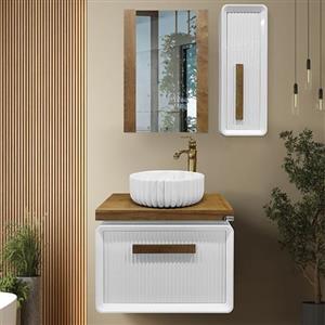 روشویی کابینتی زینو کابین مدل بامبو سفید