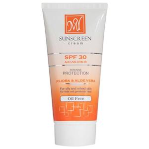 کرم ضد آفتاب بی رنگ مای SPF30 مدل Intense Protection مناسب پوست های مختلط و چرب حجم 50 میلی گرم