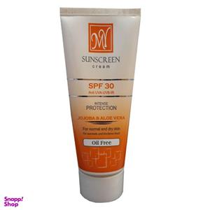 کرم ضد آفتاب فاقد چربی مای (My) با SPF30 حاوی Jojoba & Aloe vera مناسب پوست نرمال و خشک بی رنگ حجم 50 میلی‌لیتر