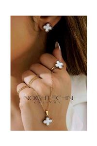 ست زنانه برند ونک.لیف مدل مینیمال سنگی طرح طلا رنگ ثابت