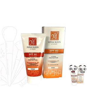 .ضدآفتاب مای تیوپی بی رنگ SPF60 (ساخت ایران) تاریخ جدید My sunscreen cream spf60 white