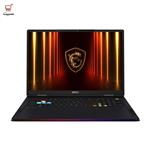لپ تاپ 18 اینچی گیمینگ ام اس آی مدل MSI Raider 18 2025 HX AI A9WIG Ryzen 9 9955HX3D 64GB 2TB SSD 16GB RTX 5080 WQUXGA Gaming Laptop