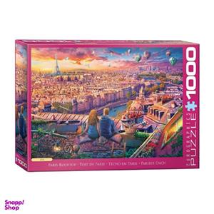 پازل 1000 تکه یوروگرافیکس پازلز مدل 6000-5886 Paris Rooftop