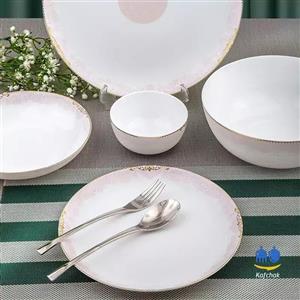 سرویس آرکوپال - مدل فرشته صورتی - دور طلا - 6 نفره - برند MG