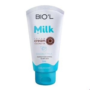 کرم مرطوب کننده دست و صورت بیول مدل پروتئین شیر و روغن نارگیل مناسب پوست های معمولی و خشک حجم 70 میلی لیتر
