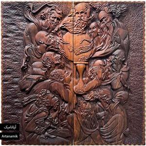 تخته نرد منبت کاری شده ساعت شنی سایز ۵۵