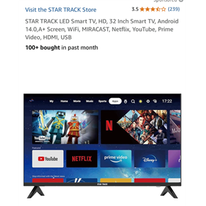 تلویزیون هوشمند استارترک سایز 32اینچST-32D-AZ2200-SMART