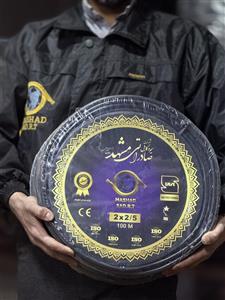 کابل افشان دو رشته صدمتری 2 در2.5 حلقه 100متری برند صادراتی مشهد