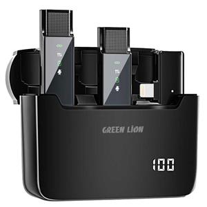 میکروفون بی سیم یقه‌ای لایتنینگ گرین GN2IN1DDMLTBK