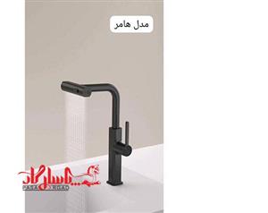 کرومات شیر آشپزخانه (ظرفشویی) شاوری مدل هامر مشکی