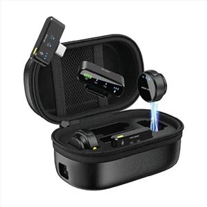 میکروفون بیسیم یقه‌ ای سکه ای با 2 فرستنده وایرلس گرین لاین Green Lion GM-85X 3 In 1 Wireless Microphone GNGM85XMICBK