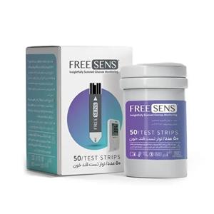 نوار تست قند خون فری سنس بسته 50 عددی انقضا ۱۲/۲۰۲۶