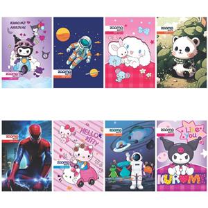 دفتر خط دار ۱۰۰ برگ سیمی مارک زوما طرح فانتزی