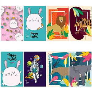 دفتر مشق سیمی ۸۰ برگ طرح فانتزی و حیوانات برند زانکو