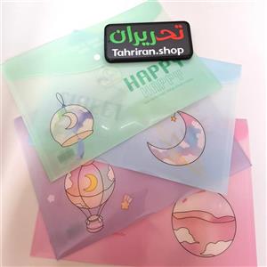 پوشه دکمه دار طرح ماه در آسمان سایز آ۴