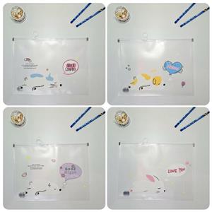 پوشه زیپی شفاف طرح حیوانات خوابالو سایز آ۴