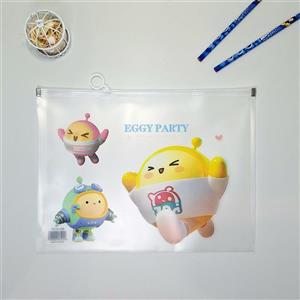 پوشه زیپی شفاف طرح تخم مرغی سایز آ۴