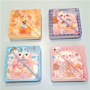 دفترچه یادداشت کش دار مربعی ۸۰ برگی