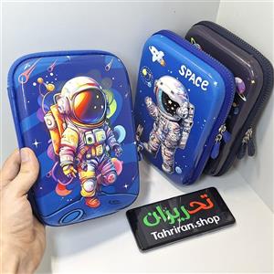 جامدادی کتابی برجسته طرح فضانورد رنگارنگ