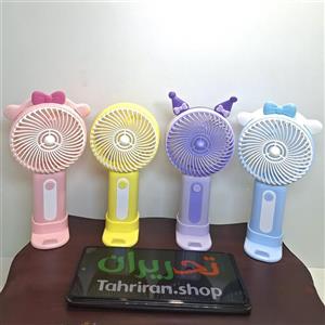 پنکه دستی فانتزی شارژی پایه دار کوچک کیوت