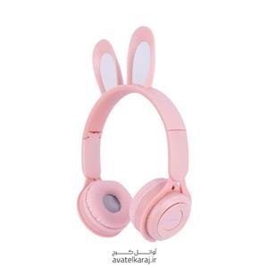 هدفون بلوتوثی FIRST TUNE F66 خرگوشی آبی